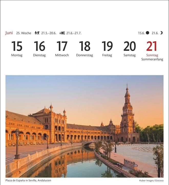 Produktbild Harenberg Spanien Sehnsuchtskalender 2026 - Wochenkalender mit 53 Postkarten (Deutsch)