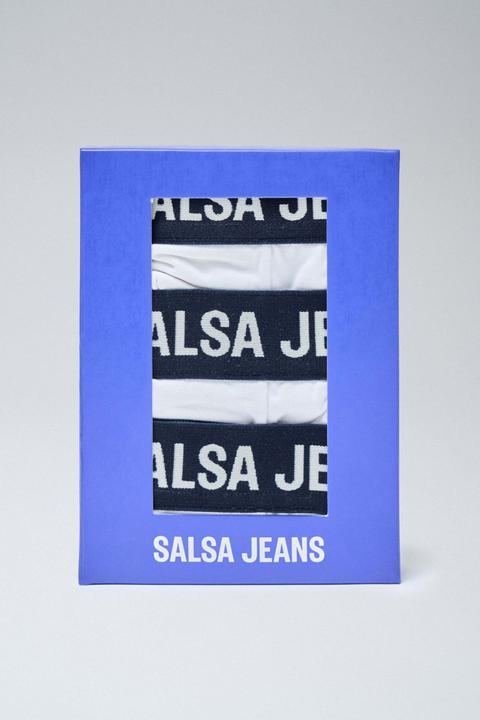 Immagine prodotto Salsa Jeans Trunks 3 Branding And Solid Trunks Pack (M)
