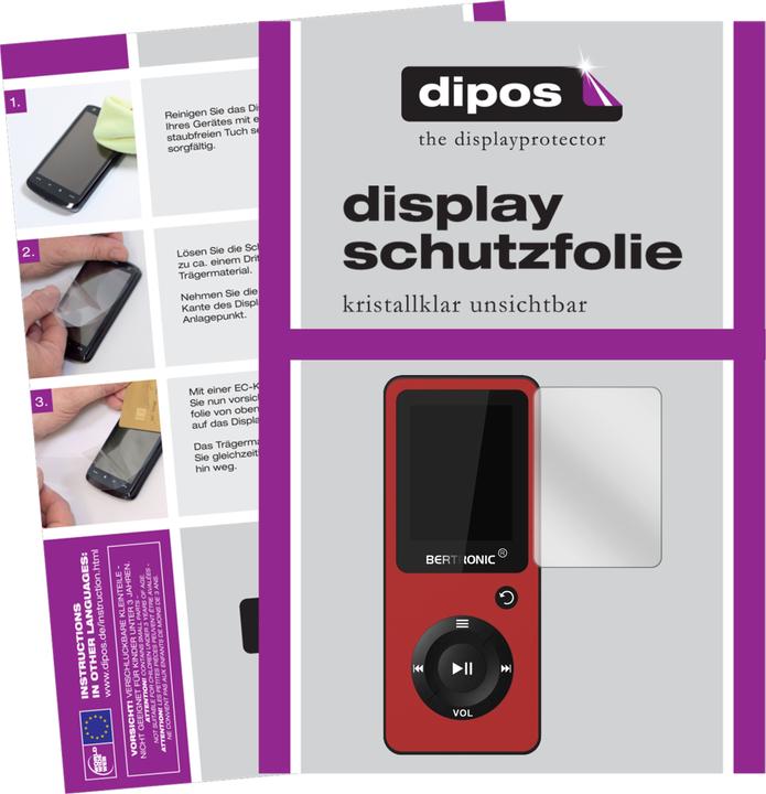 Actual product image Dipos Screen Protector Crystalclear (Screen protector, Bertronic BC02 Royal MP3 Player)