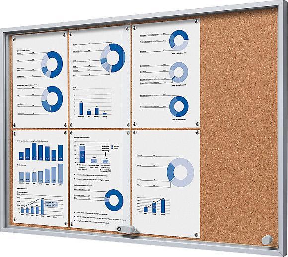 Image du produit eurokraft pro Vitrine d'affichage avec portes coulissantes (Tableau magnétique, Tableau d'affichage, 90,5 x 64 cm)