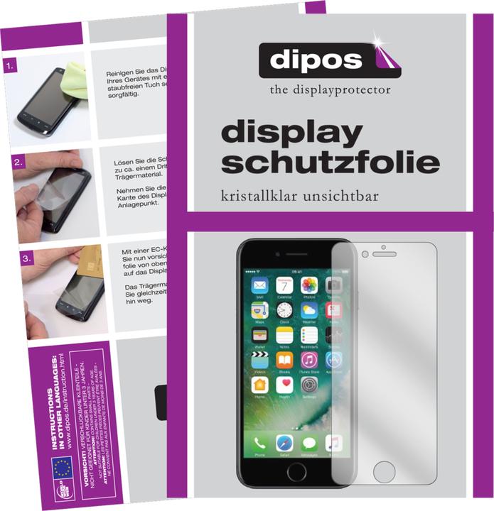 Dipos Displayschutzfolie Crystalclear (2 Stück, Apple iPhone 8 Plus)