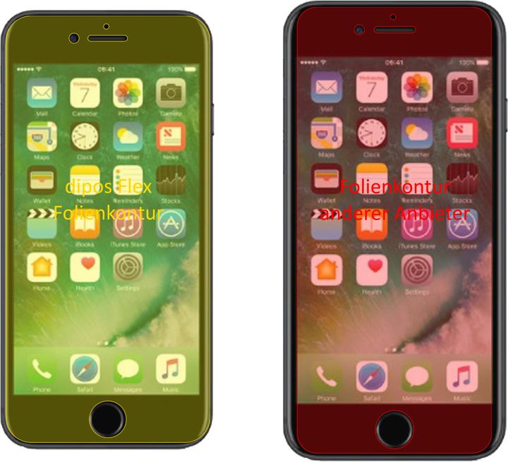 Actual product image Dipos Screen Protector Full-Cover 3D (3 Piece, Apple iPhone 8 Plus)