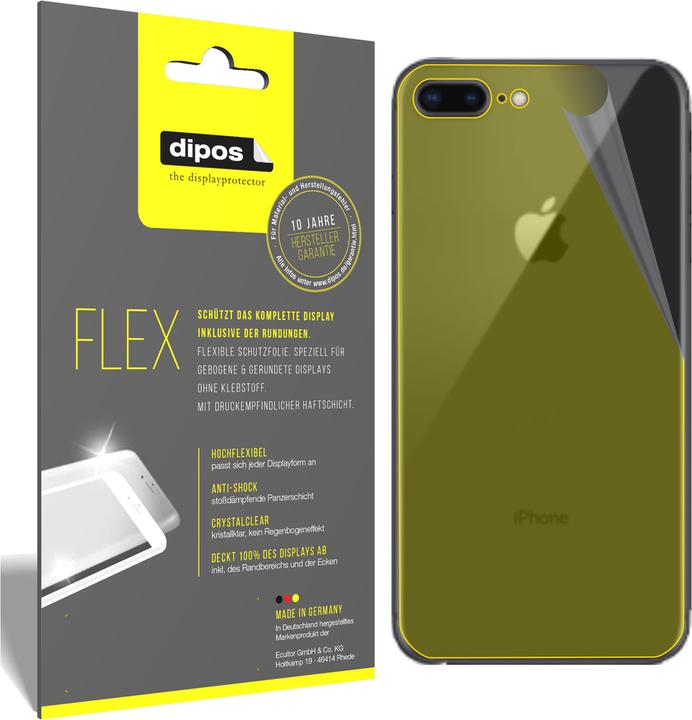Dipos Displayschutzfolie Full-Cover 3D (3 Stück, Apple iPhone 8 Plus)