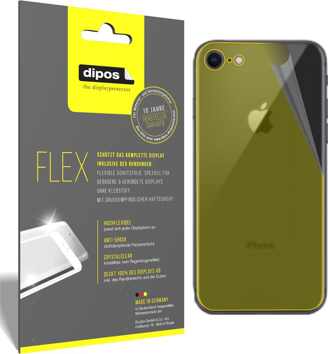 Dipos Displayschutzfolie Full-Cover 3D (3 Stück, Apple iPhone 8)