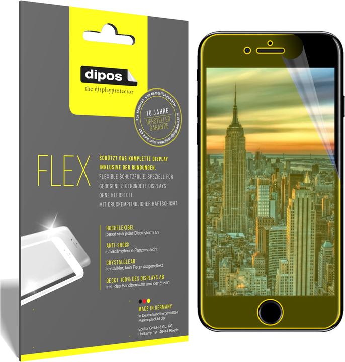 Dipos Displayschutzfolie Full-Cover 3D (3 Stück, Apple iPhone 8)