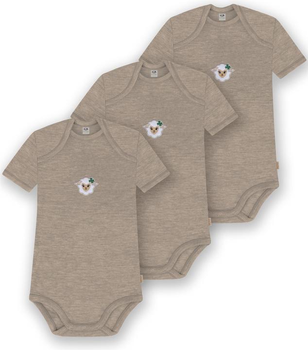 Immagine prodotto Normani Set di 3 body baby in merino a maniche corte "Tauranga" - 9291 (86)