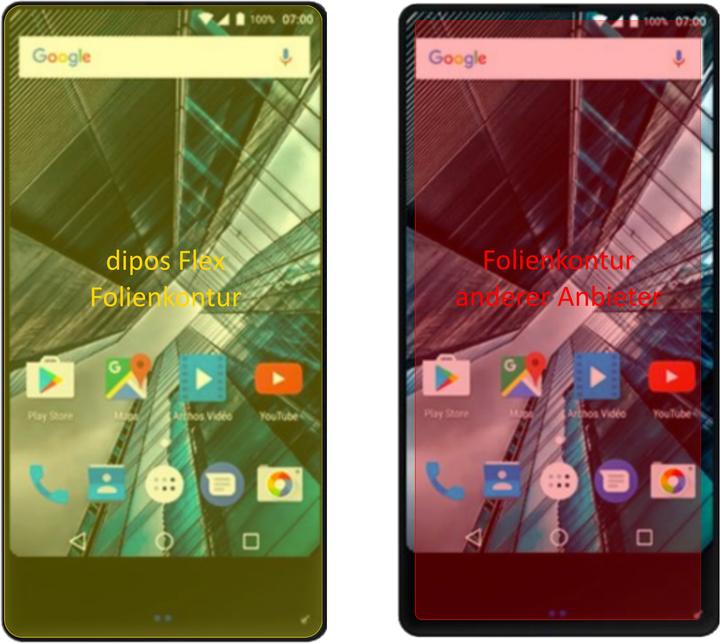 Immagine prodotto Dipos Pellicola Protettiva Full-Cover 3D (3 Pezzo/i, Archos Sense 55S)
