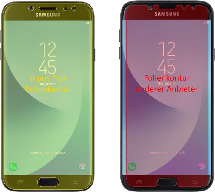 Immagine prodotto Dipos Pellicola Protettiva Full-Cover 3D (3 Pezzo/i, Samsung Galaxy J7 Pro)