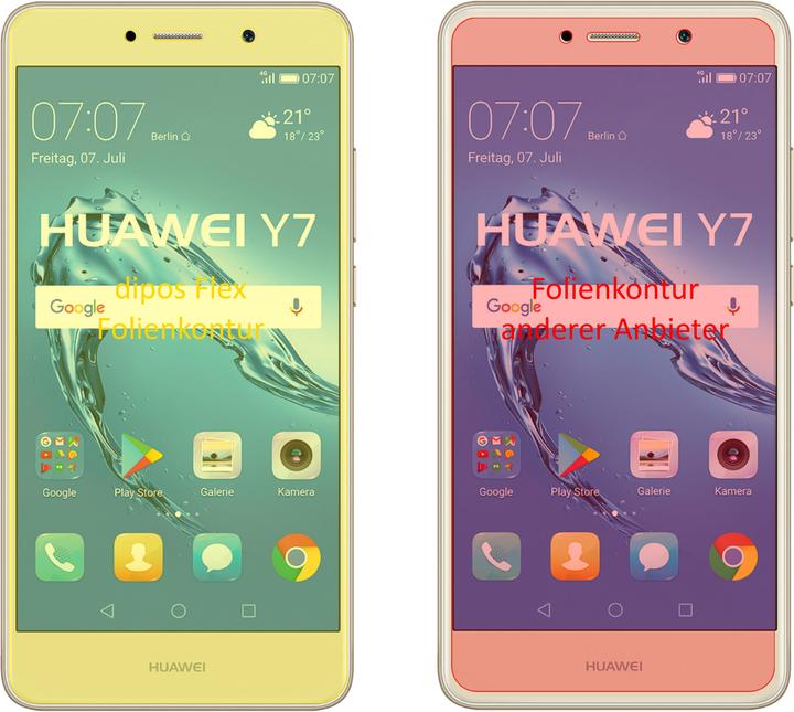 Produktbild Dipos Displayschutzfolie Full-Cover 3D (3 Stück, Huawei Y7 (2017))