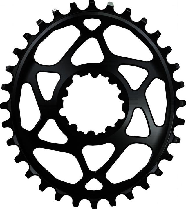 AbsoluteBLACK aBLACK - MTB - OVAL - Direct Mount for Sram - GXP chainring N/W (6mm offset) - BLACK - SCHWARZ, Zähn (30)