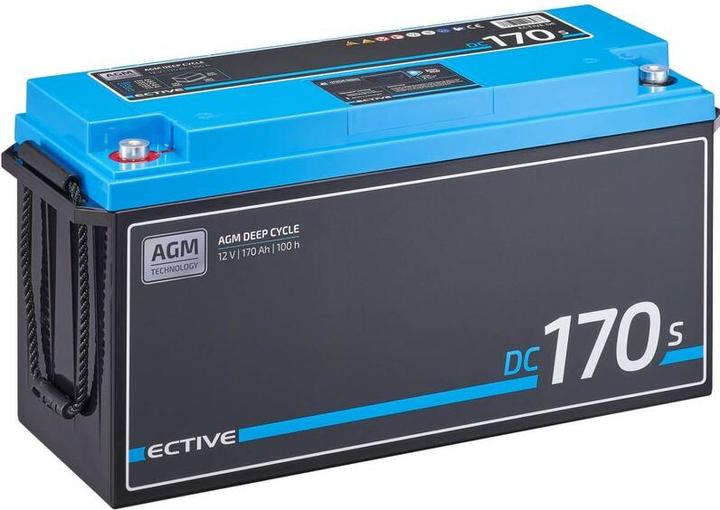 Immagine prodotto Ective Batteria di alimentazione AGM a ciclo profondo 12V 170Ah con display batteria camper (12 V, 170 Ah)