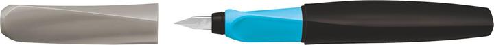 Produktbild Pelikan Füllhalter (Patronenfüllsystem) Twist® Color Blocking Füller für Rechts- und Linkshänder, da (Blau, Grau, Schwarz, 1 x)