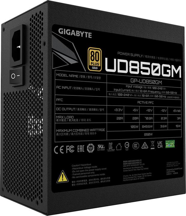 Produktbild Gigabyte 850W GOLD MODULAR UD850GM (850 W)