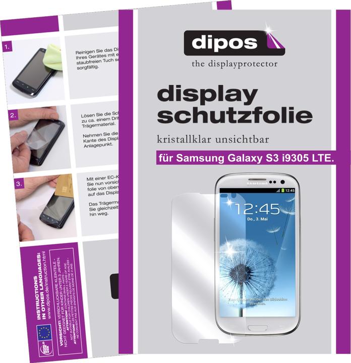 Produktbild Dipos Displayschutzfolie Crystalclear (2 Stück, Samsung Galaxy S3 LTE i9305)