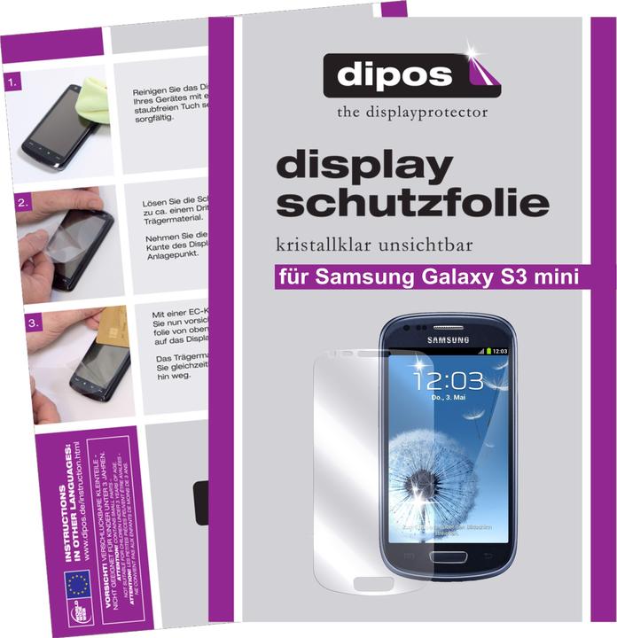 Produktbild Dipos Displayschutzfolie Crystalclear (2 Stück, Samsung Galaxy S3 Mini)