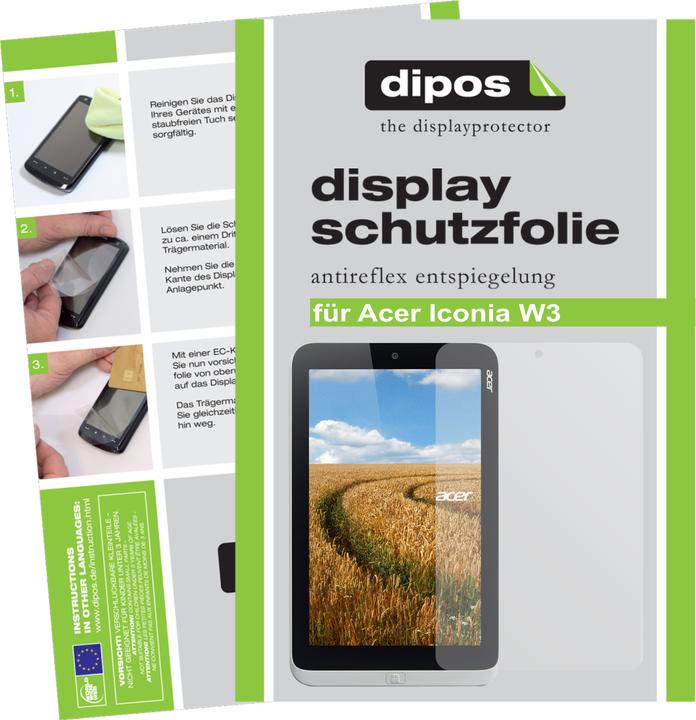 Produktbild Dipos Displayschutzfolie Antireflex (2 Stück, Acer Iconia W3)