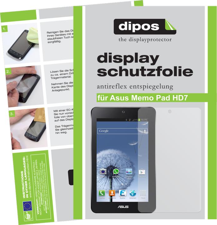 Produktbild Dipos Displayschutzfolie Antireflex (2 Stück, MeMo Pad HD 7)