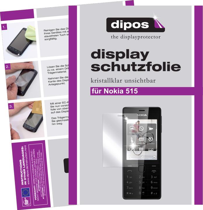 Actual product image Dipos Screen Protector Crystalclear (2 Piece, Nokia 515)