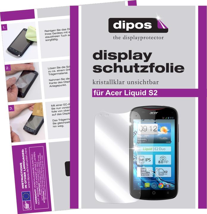 Produktbild Dipos Displayschutzfolie Crystalclear (2 Stück, Acer Liquid S2)