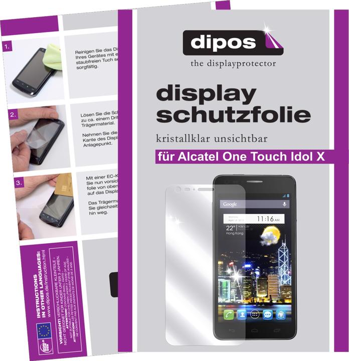 Produktbild Dipos Displayschutzfolie Crystalclear (2 Stück, Alcatel One Touch Idol X)