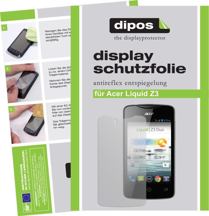 Immagine prodotto Dipos Pellicola Protettiva Antiriflesso (2 Pezzo/i, Acer Liquid Z3)