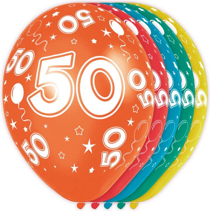 Produktbild Folat 50. Geburtstag Ballons (5 x)