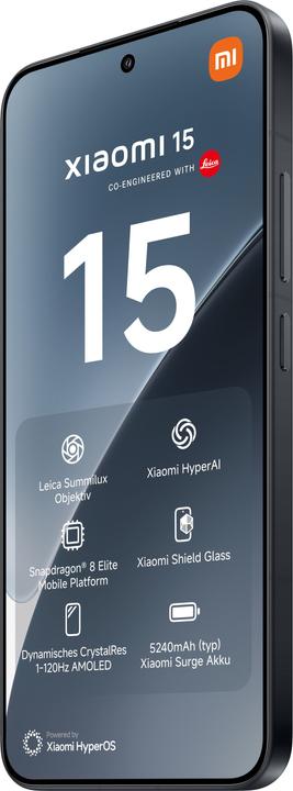 Actual product image Xiaomi 15 (512 GB, Black, 6.36", Dual SIM, 50 Mpx, 5G)