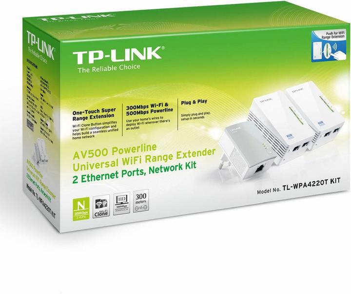 Image du produit TP-Link Tl-Wpa4220t Kit (500 Mbit/s)