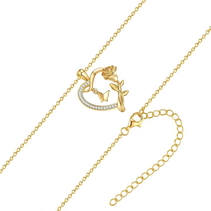 Immagine prodotto Rafaela Donata Collana da donna cuore/farfalla/rosa - 36612 (Argento)