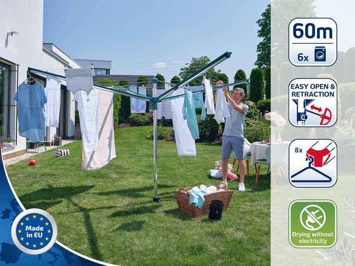 Produktbild Leifheit Wäscheschirm Linomatic 600 Deluxe Cover (60 m)