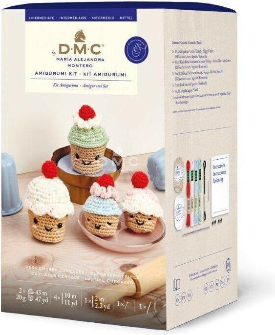Actual product image DMC Cable crochet set Amigurumi Very Cherry Cupcakes, motif