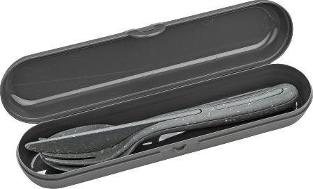 Produktbild Koziol Besteckset KLIKK READY 7070701 ash grey (3 Stück, Besteck Set)
