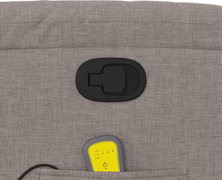 Immagine prodotto VidaXL Poltrona massaggiante in tessuto taupe,Colore: Taupe,Materiale: Tessuto (100