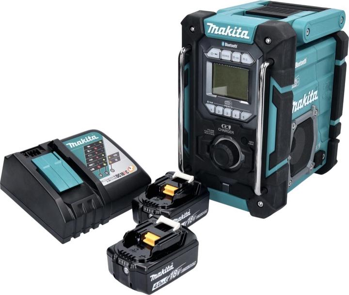 Produktbild Makita DMR 301 RM Akku Baustellenradio 12 V max. - 18 V DAB / DAB+ / Bluetooth + 2x Akku 4,0 Ah + (AM, DAB+, DAB, FM, Bluetooth)