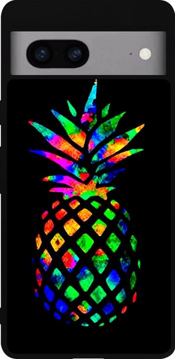 Image du produit PhoneLook Coque Silicone rigide noir Ananas Multi-colors (Google Pixel 7a)