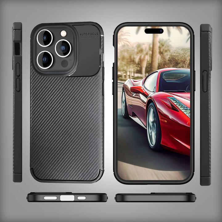 Produktbild Nalia Carbon Look Silikon Hülle (Apple iPhone 15 Pro)