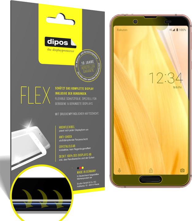 Produktbild Dipos Displayschutzfolie Full-Cover 3D (3 Stück, Sharp Aquos Sense3)