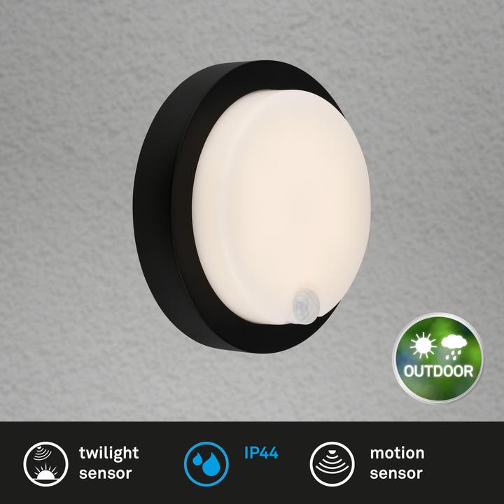 Produktbild Briloner Akku LED Aussenwandleuchte,Sensor,schwarz,LED/4W (700 lm, IP44)