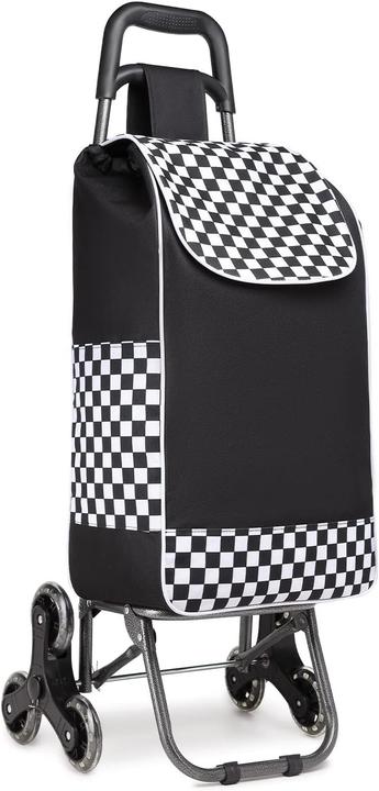 Image du produit Kono Klappbarer Treppensteiger-Einkaufstrolley mit abnehmbarer Tasche