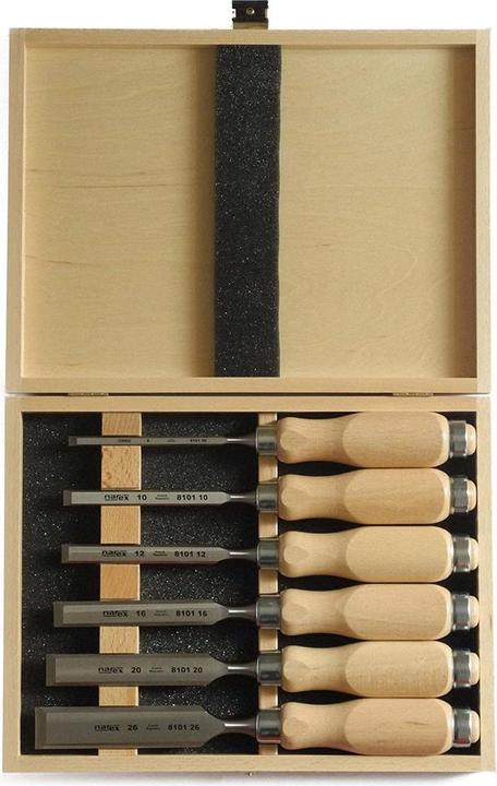 Narex Chisel set with Wooden handles in Wooden case, 6 pieces (26 mm)