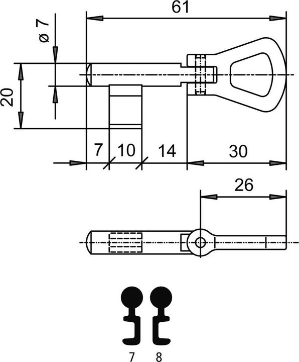 Produktbild MSL Klappringschlüssel SCHÄNIS 7351 (Einsteckschloss)