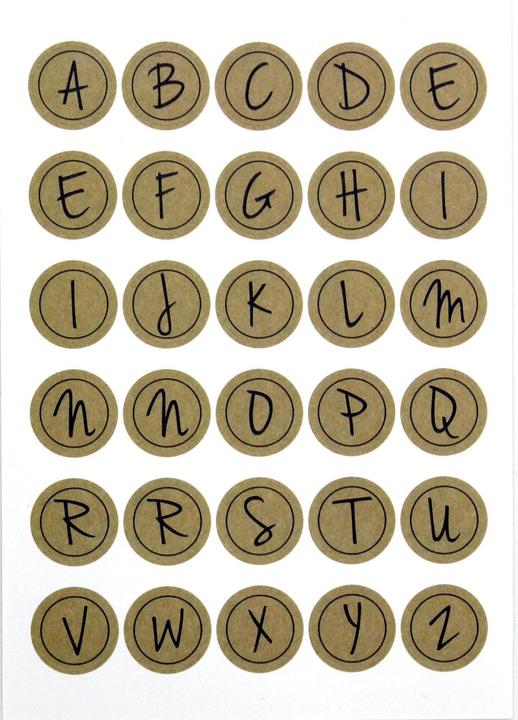 Produktbild Artoz Buchstabensticker Alphabet 6 Stück Braun