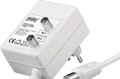 Immagine prodotto Goobay Amplificatore per antenna a due dispositivi (Amplificatore)
