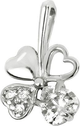 Brilio Silver - Silver pendant clover 446 001 00349 04 - clear - 0.43 g