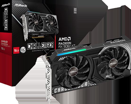 Actual product image AsRock Radeon RX 9060 XT Challenger OC (16 GB)
