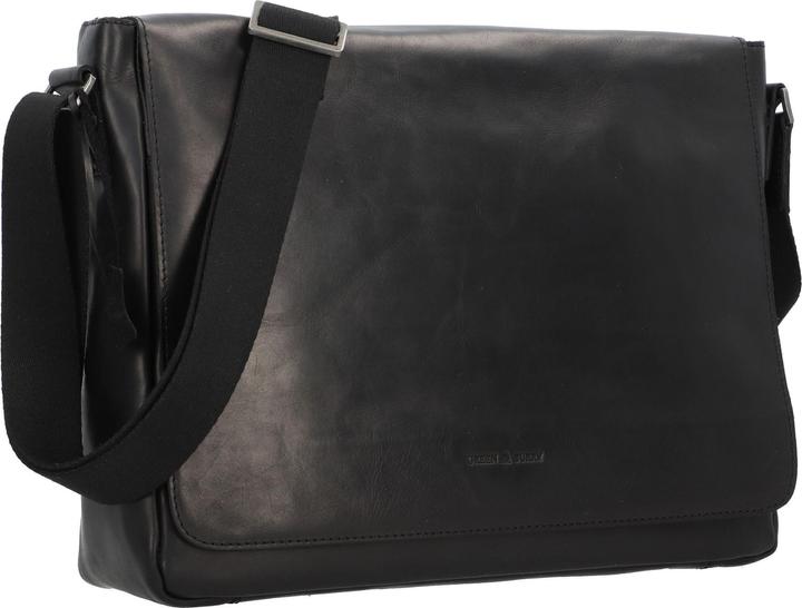 Immagine prodotto Greenburry Messenger in pura pelle nera 37 cm (9 l)