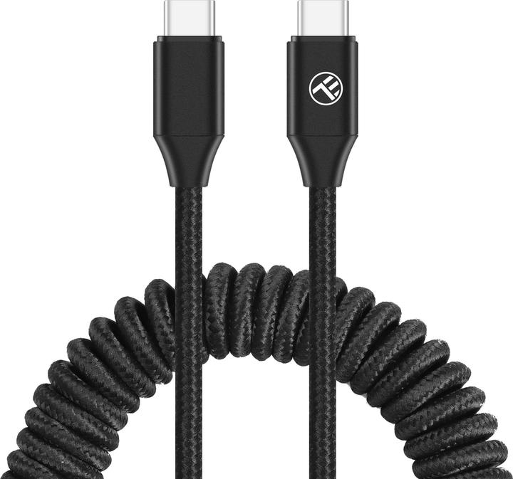 Actual product image Tellur Extendable USB-C to USB-C Cable PD60W up to 1.8m Black (1.80 m, USB 3.2 Gen 1, 60 W)