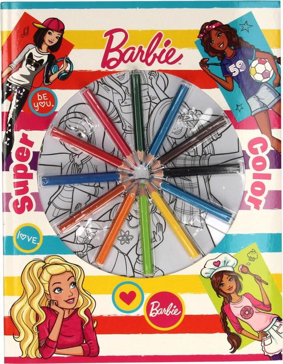 Libro da colorare Super Colour Barbie con matite