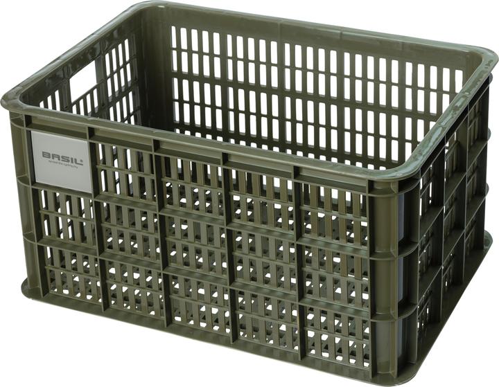 Produktbild Basil Fahrradkiste L, 40L, recycelter Kunststoff, moss green (40 l)