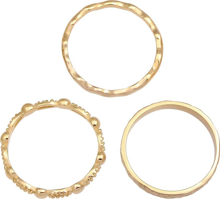 Immagine prodotto Elli Anello a fascia, palla, set di anelli, onde (52, 925 Argento)